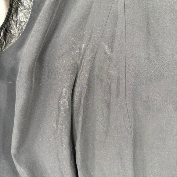 Alexander Wang Black Cropped Moto Leather Asymmetrical Zip Vest Womens Sz 0 - Picture 7 of 11